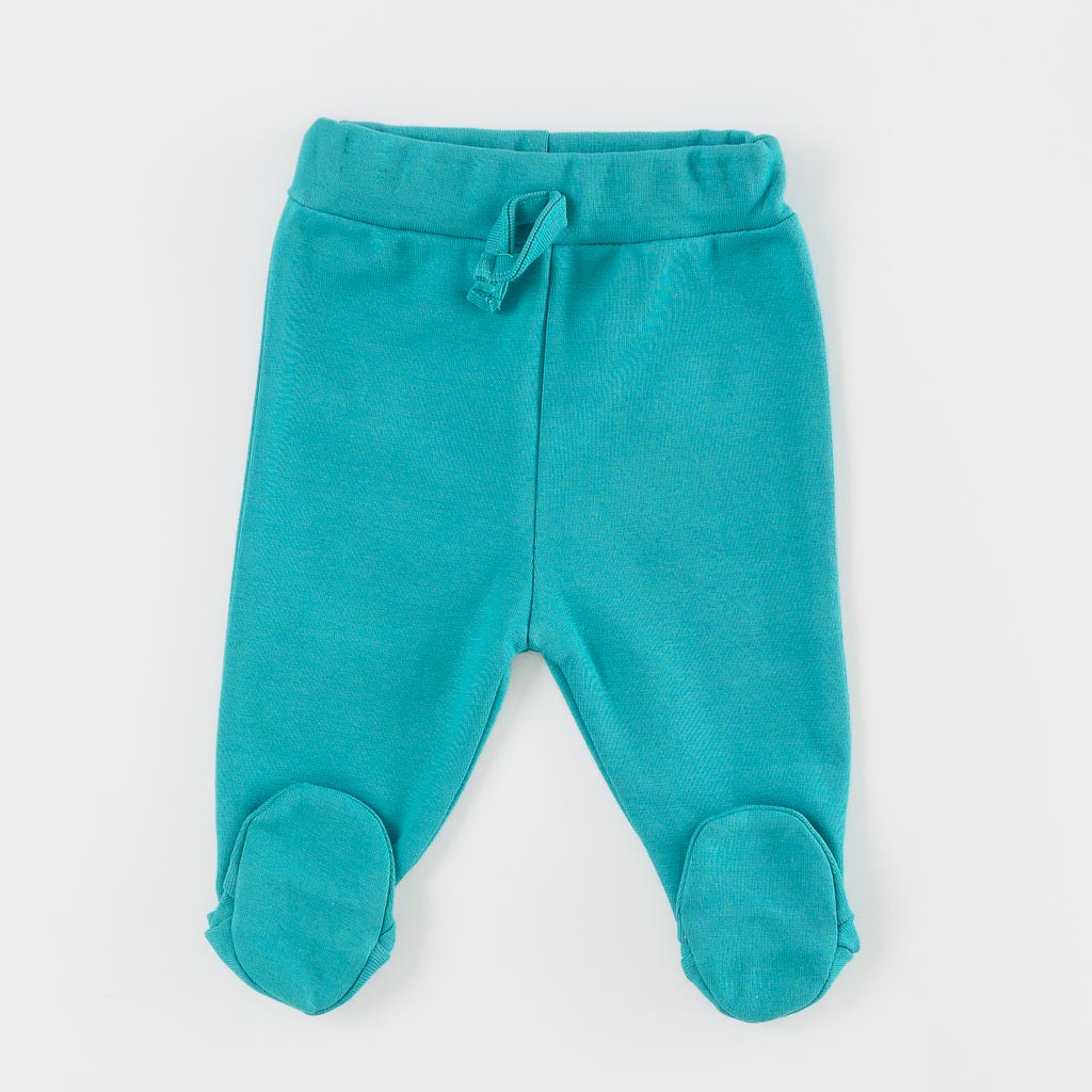 Baby set For a boy Bodysuit baby pants and bib  I Love Flight  Turquoise