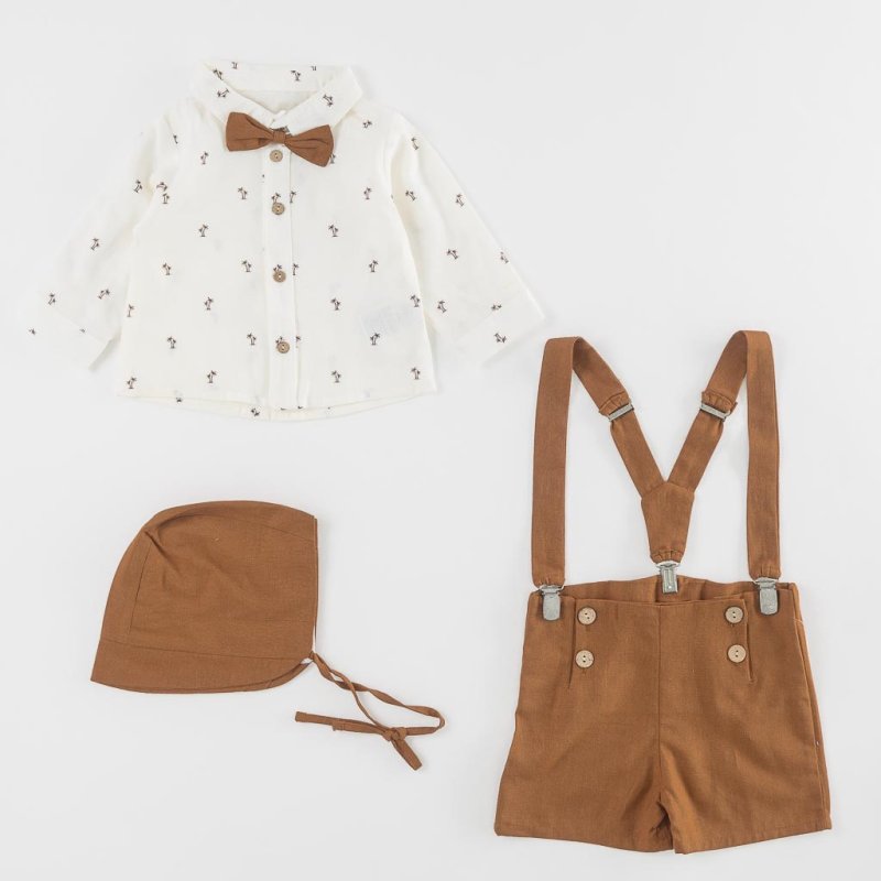 Baby suit summer For a boy  So Funny Day  Brown