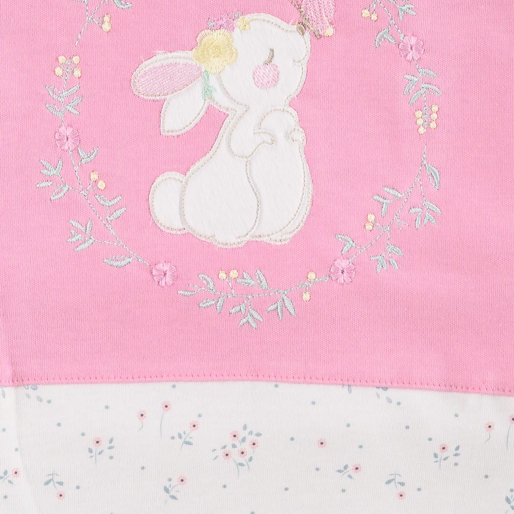 Παιδικη κουβερτα Για Κορίτσι  90x85   Anna Babba Sweet Rabbit  Ροζε