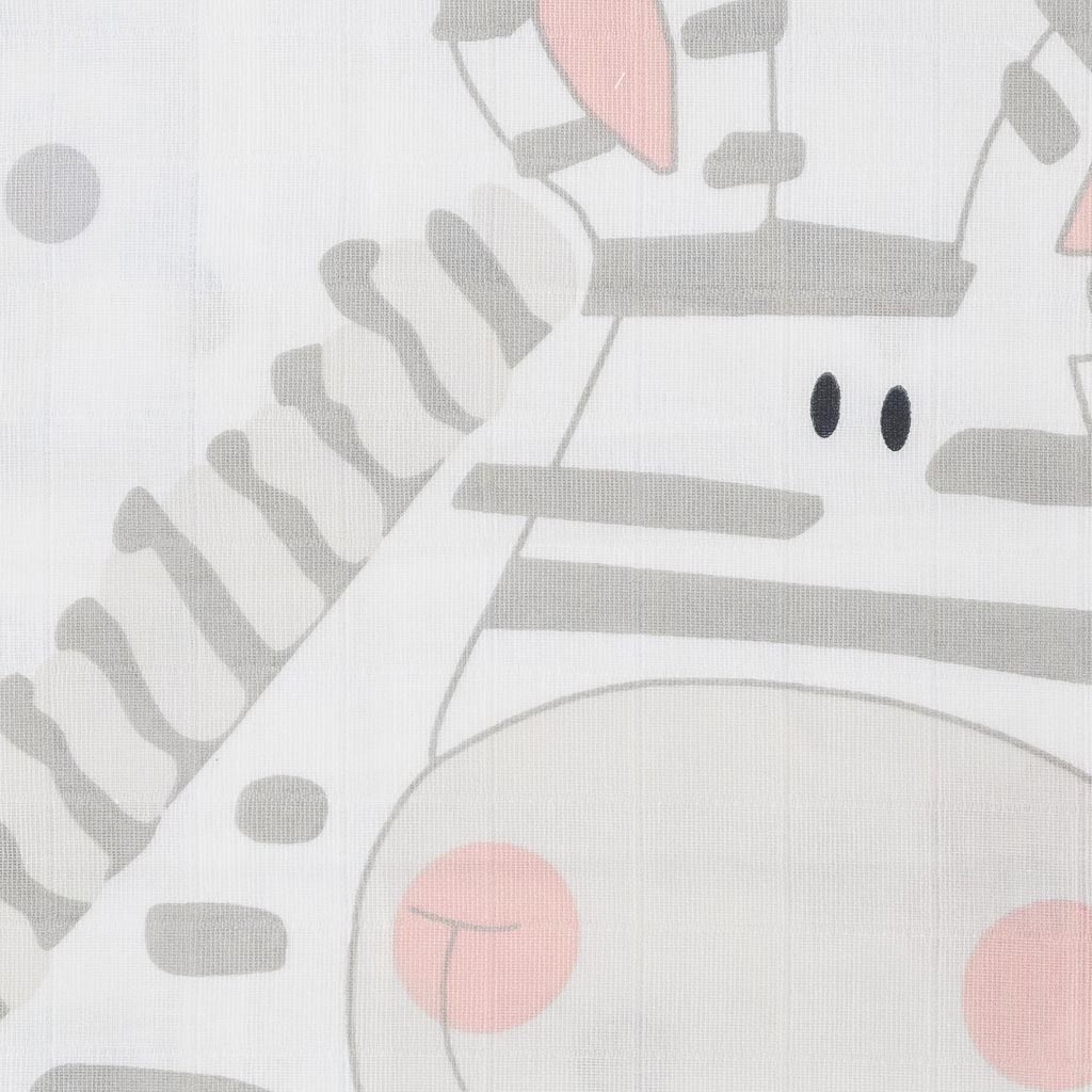 Παιδικη κουβερτα  тънка   110х70   Anna Babba Sweet Zebra  ασπρα