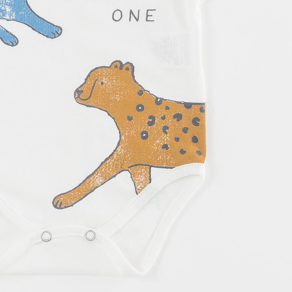 Βρεφικά σετ ρούχων Για Αγόρι Πουκάμισο Κορμακι με Κοντο τζιν παντελονι  Im Wild One  Γκρί