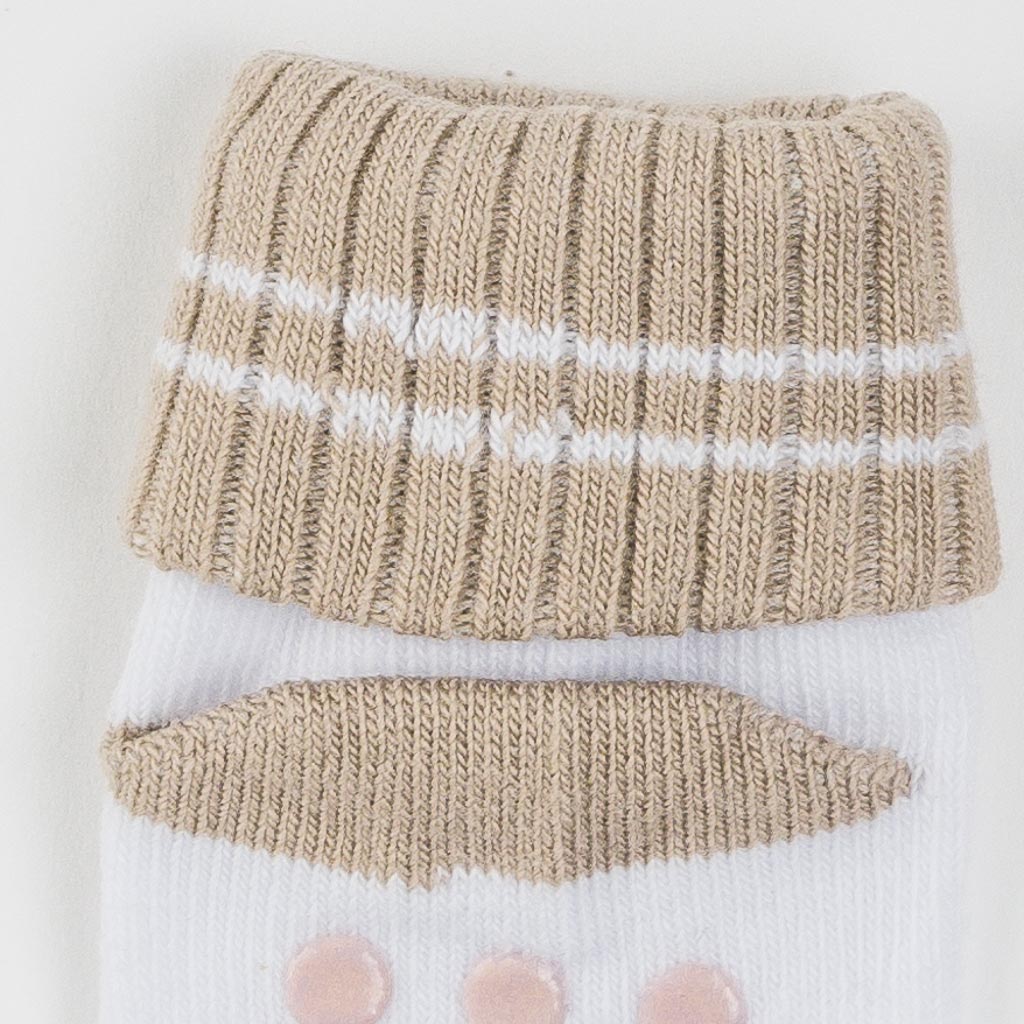 Бебешки чорапки за момче Talha Paw paw Кафяви