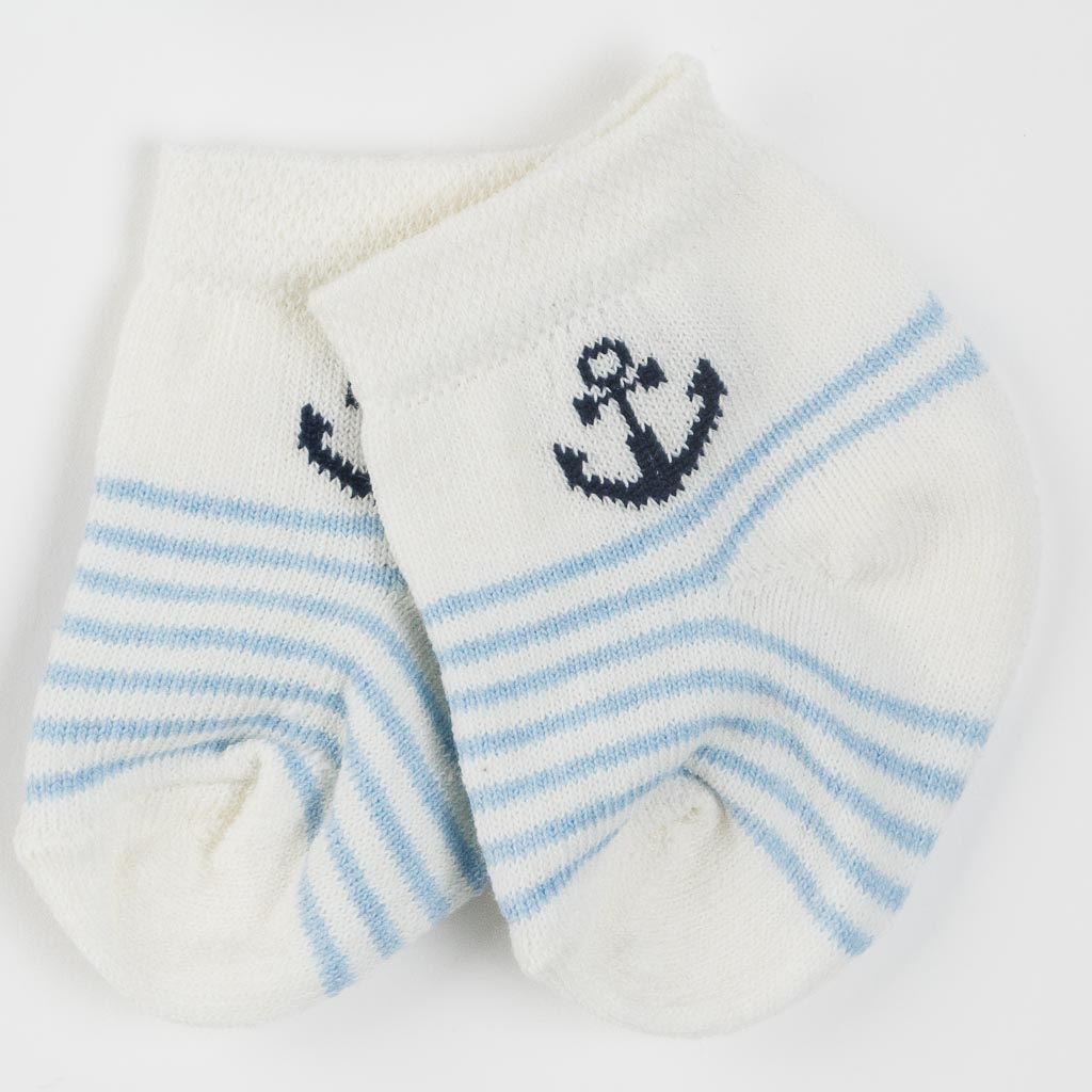 Комплект 3 чифта бебешки чорапки за момче Sport Светлосини