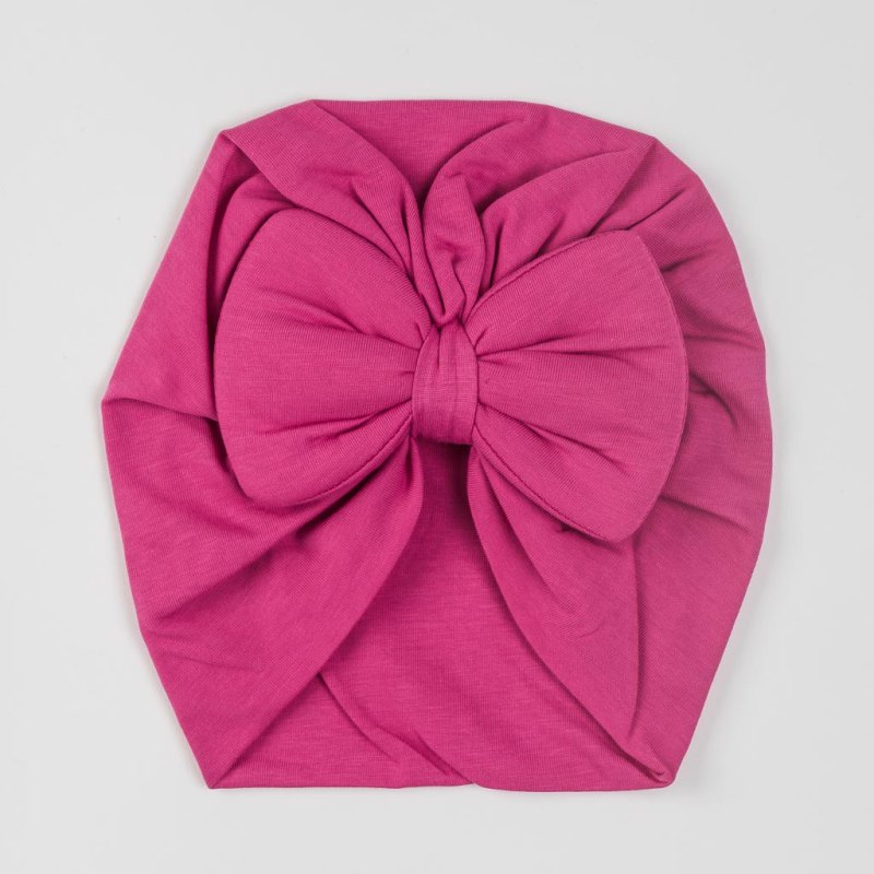 Baby hat Turban with a ribbon  MVR  Hot pink