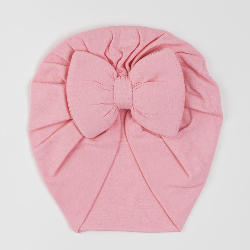 Baby hat Turban with a ribbon  MVR  Pink
