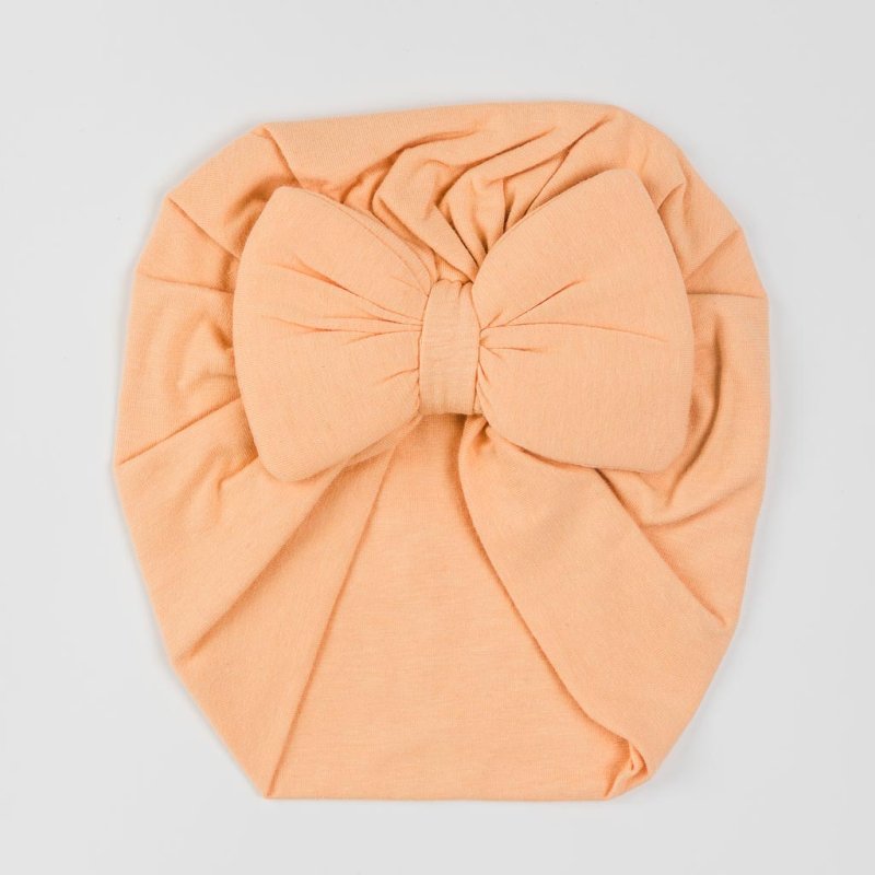 Baby hat Turban with a ribbon  MVR   Светлооранжева