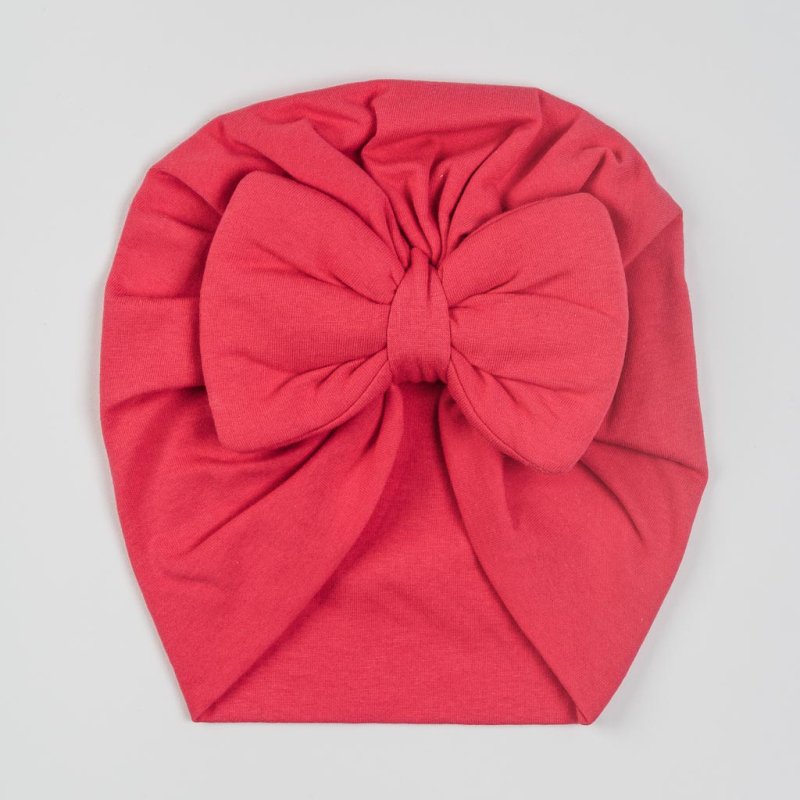 Baby hat Turban with a ribbon  MVR   Корал