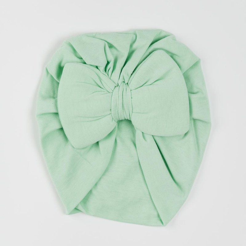Baby hat Turban with a ribbon  MVR  Green