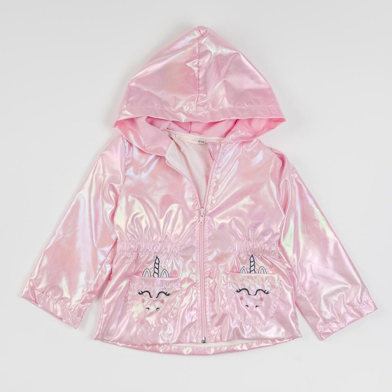 Childrens spring jacket For a girl  M-Kitty  Pink