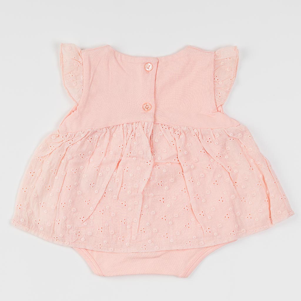 Baby bodysuit Dress  Breeze  Peach