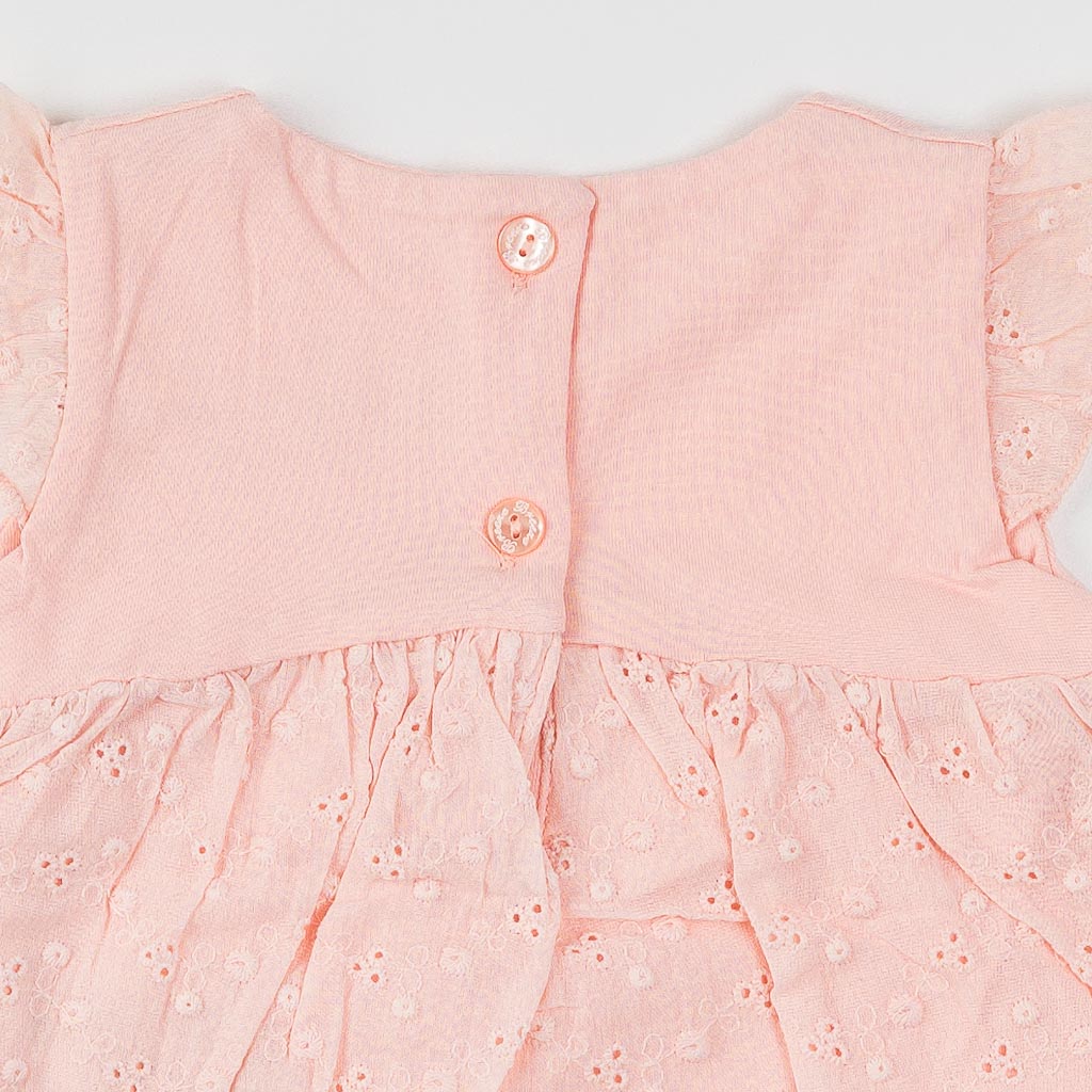 Baby bodysuit Dress  Breeze  Peach
