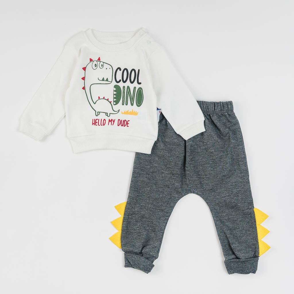 Бебешки комплект за момче блуза и панталон Cool Dino