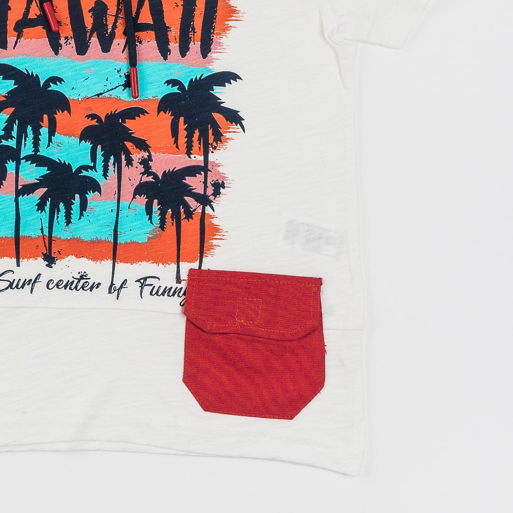 Детски комплект тениска и къси панталонки за момче Mackays Hawai