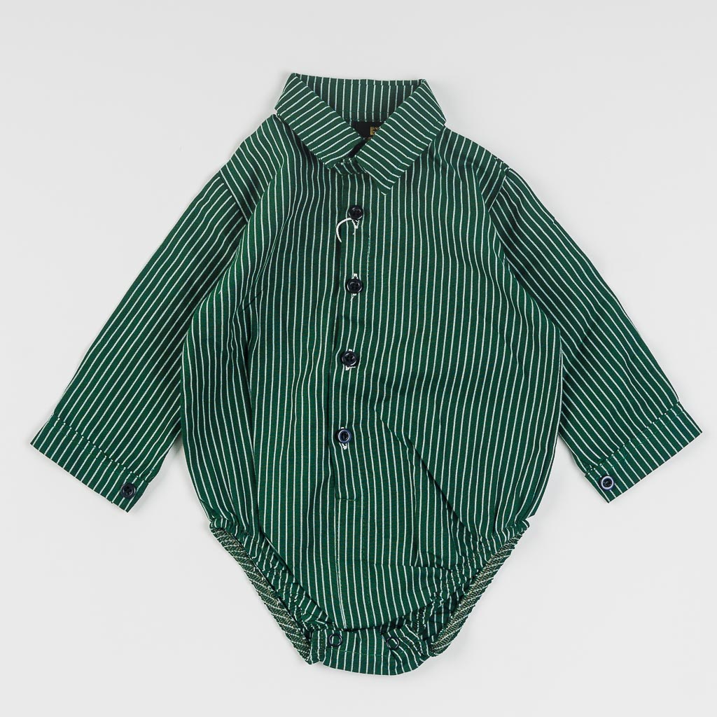 Бебешки комплект риза и панталон Style Baby Зелен