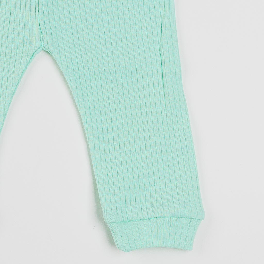 Бебешки комплект за момиче блузка и панталонки Colorful Baby Мента