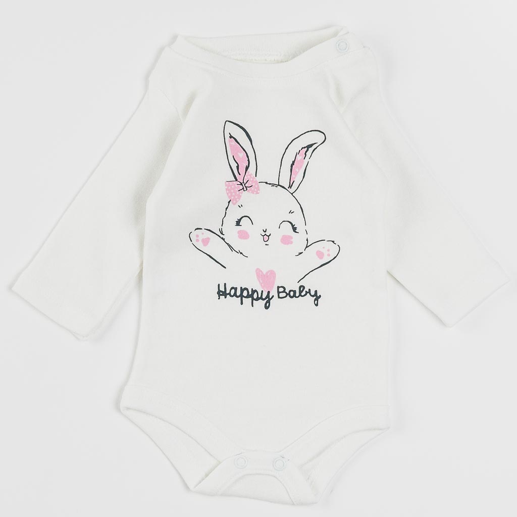 Βρεφικά σετ ρούχων 3 τεμαχια Για Κορίτσι  Happy Baby  Ροζ