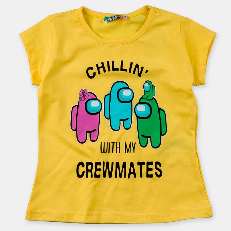 Childrens t-shirt For a girl  Chillin   -  Yellow