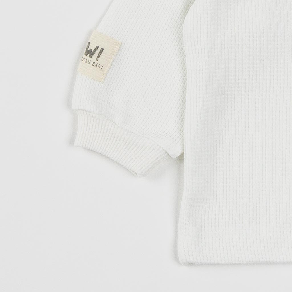 Βρεφικά σετ ρούχων Για Αγόρι Μπλούζα Παντελόνι με Γιλέκο  Take Good Care  Ασπρο