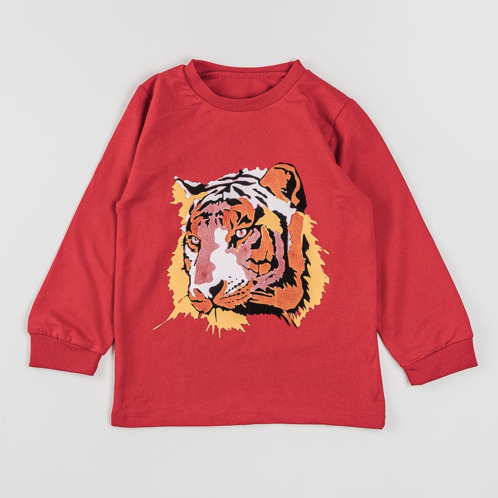 Комплект за момче блуза дънки елек  tiger  червен