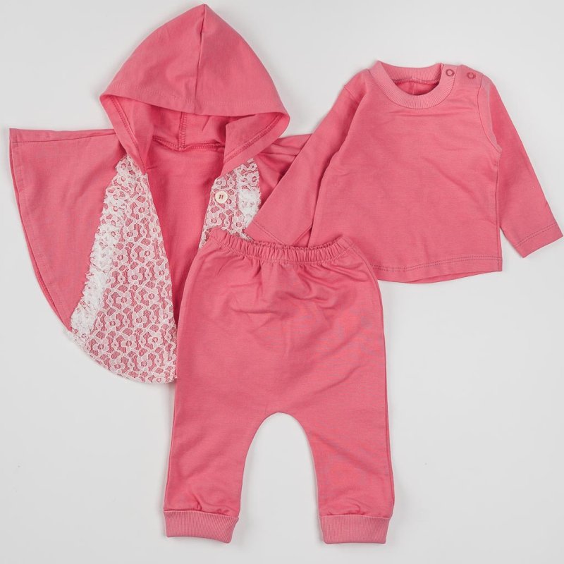 Baby set 3 parts For a girl  This Is Different  Pink