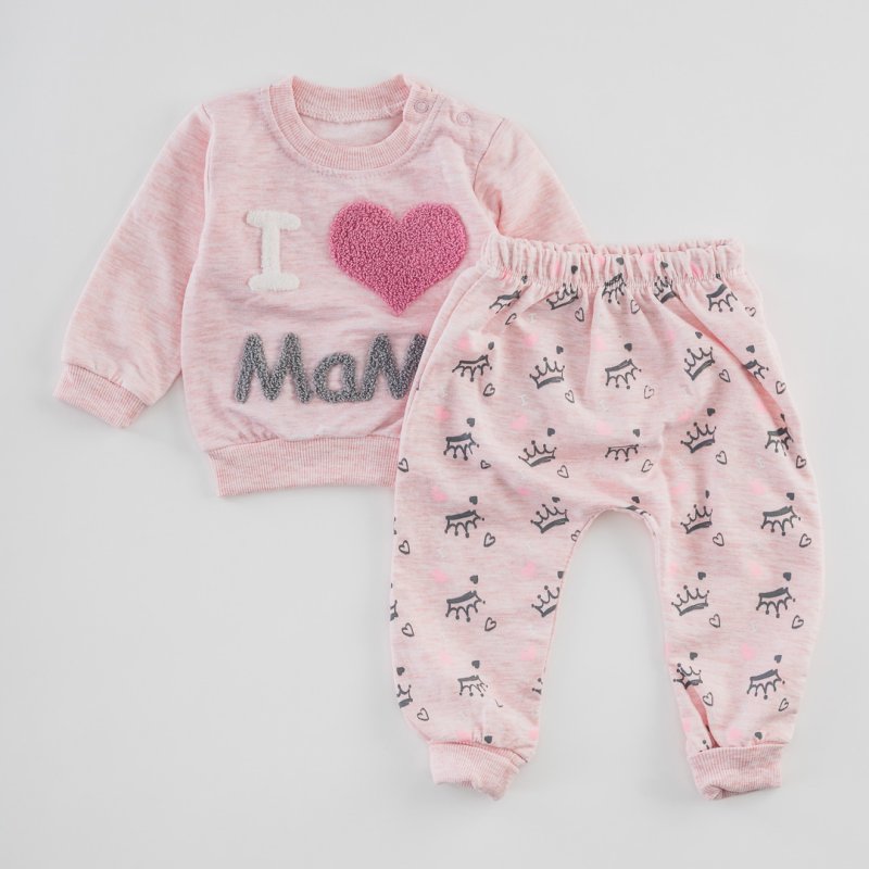 Baby set For a girl  I Love Mama  Pink
