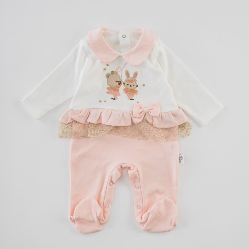 Baby overalls with long sleeves For a girl  Best Friends  Pink