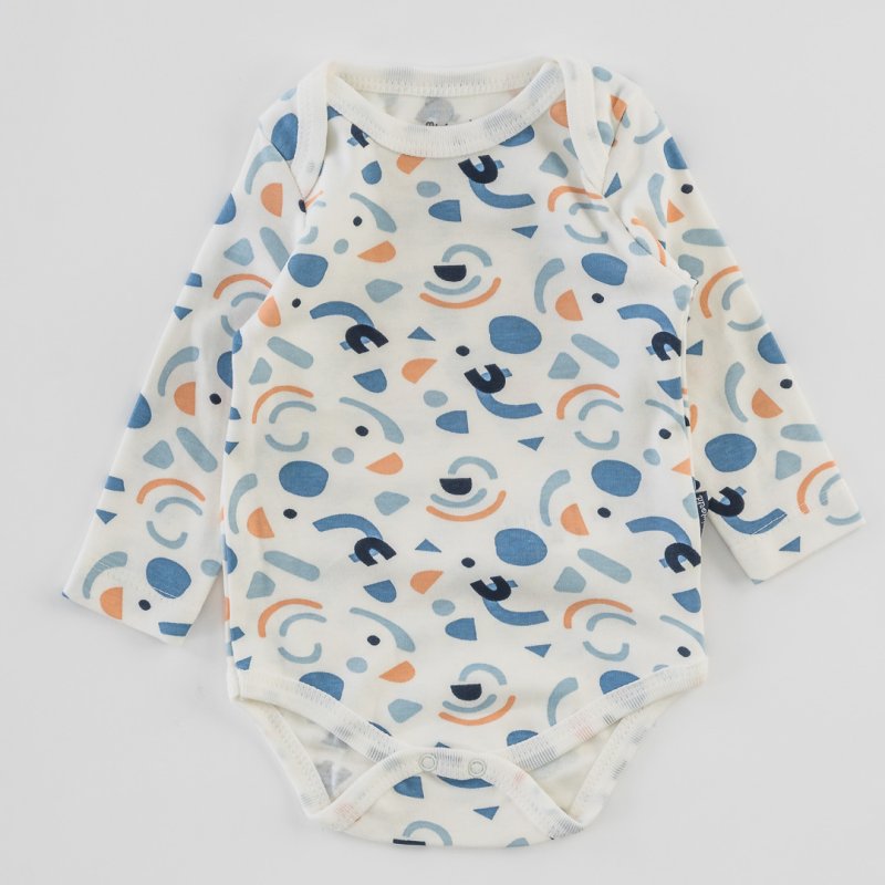 Baby bodysuit with long sleeves For a boy  Rainbow  Blue
