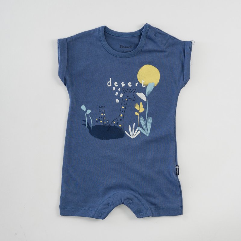 Baby overalls with short sleeves For a boy  Desert  Blue