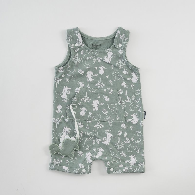 Baby overalls tank top For a boy  Dinous  Green