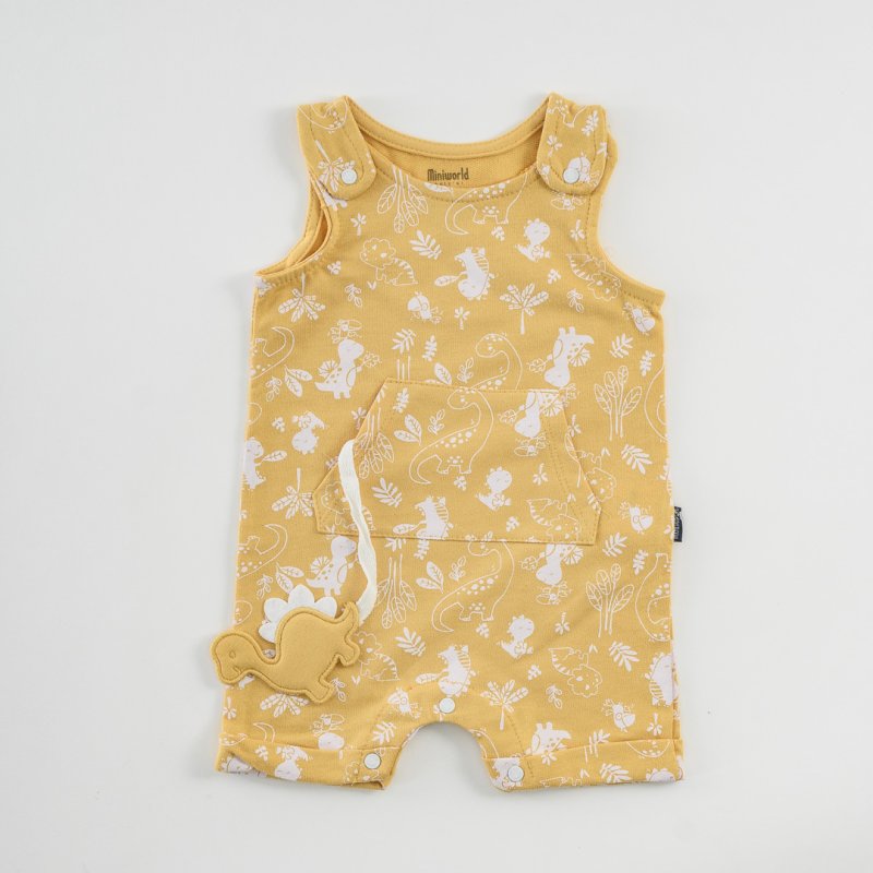 Baby overalls tank top For a boy  Dinous  Mustard