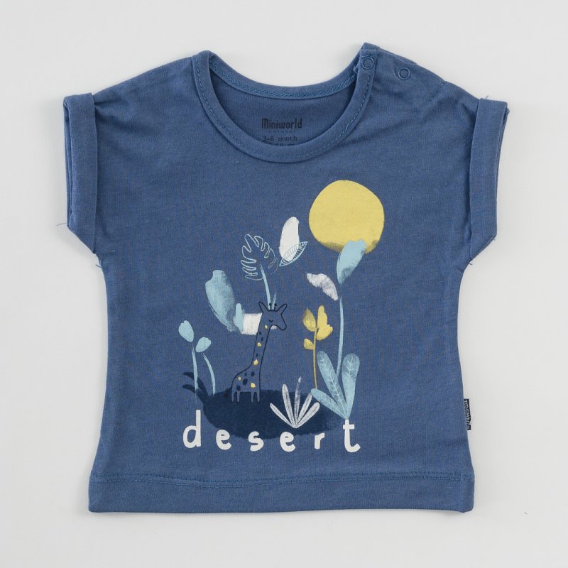Бебешка тениска  Pentru băiat  Desert  Albastră