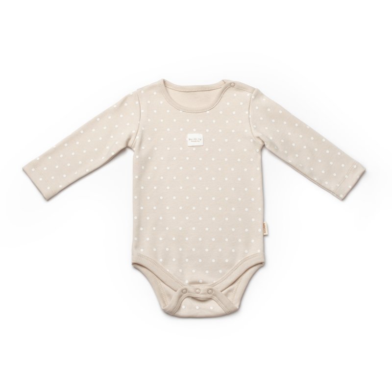 Бебешко боди с дълъг ръкав Baby Cosy - Organic Bambo Collection You Are My Sunshine Бежово