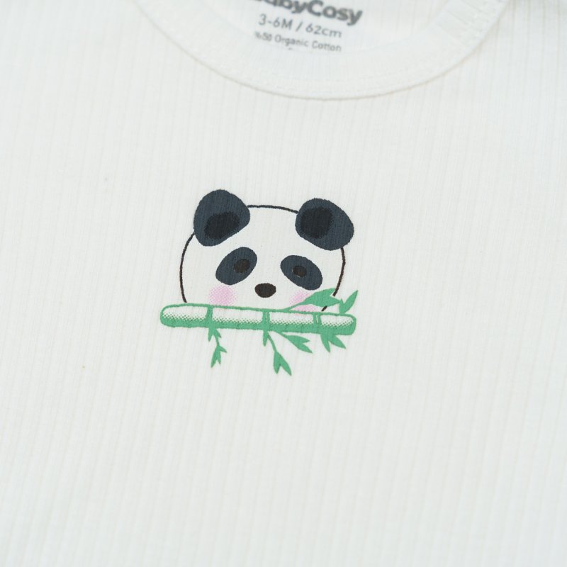 Бебешко боди потник от бамбук и органичен памук Baby Cosy Pocket Бяло