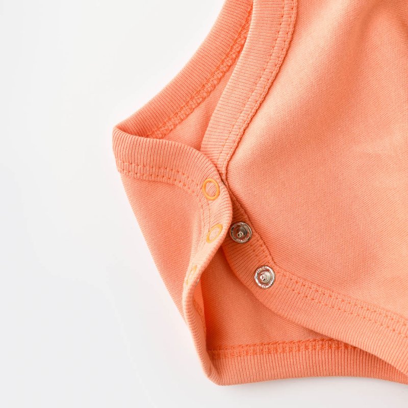 Бебешко боди потник от органичен памук Baby Cosy Simple Оранжево