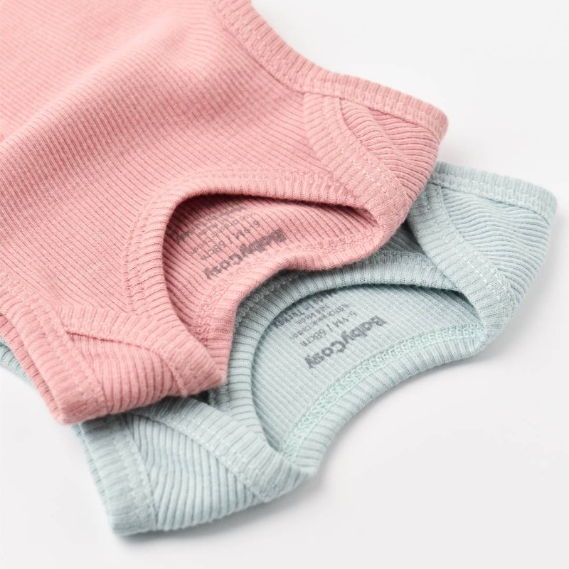 Бебешко боди потник  момиче от бамбук и органичен памук Baby Cosy line Розово