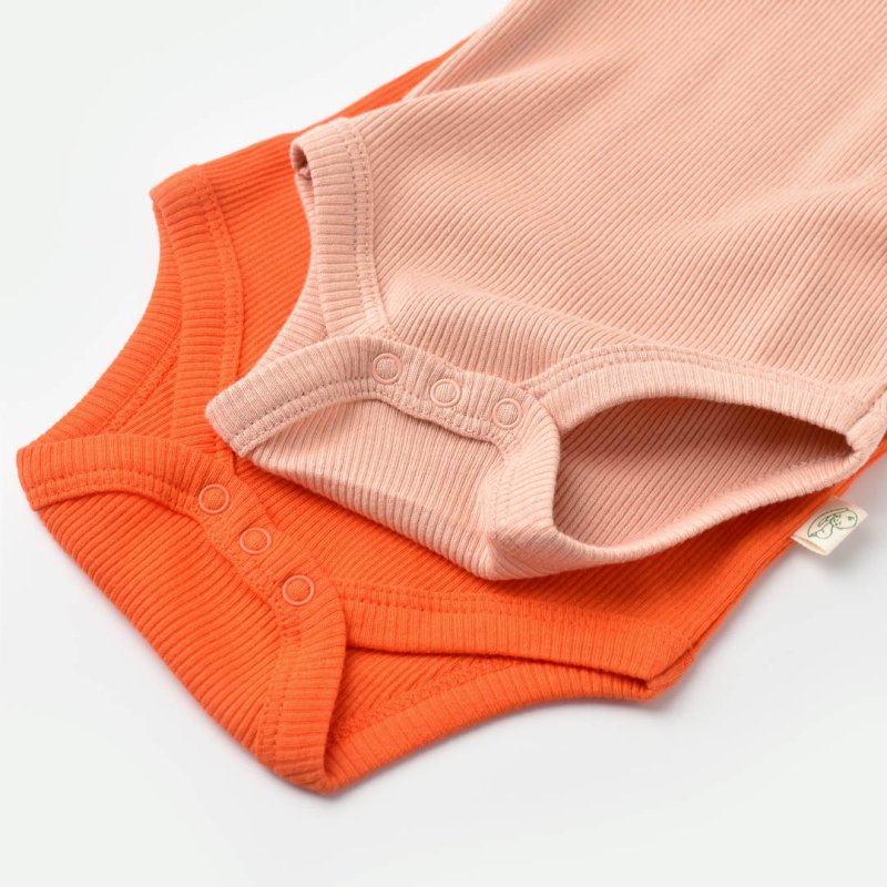 Бебешко боди потник от бамбук и органичен памук Baby Cosy line Оранжево