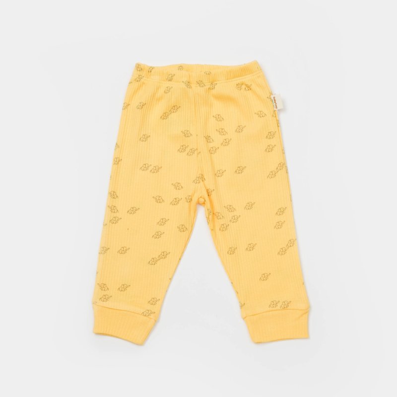 Бебешки панталонки от модал и органичен памук Baby Cosy Elephant Жълти