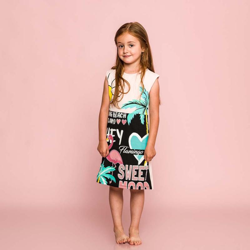 Dětské letní šaty bez rukávu  Cichlid   Flamingo  Růžová