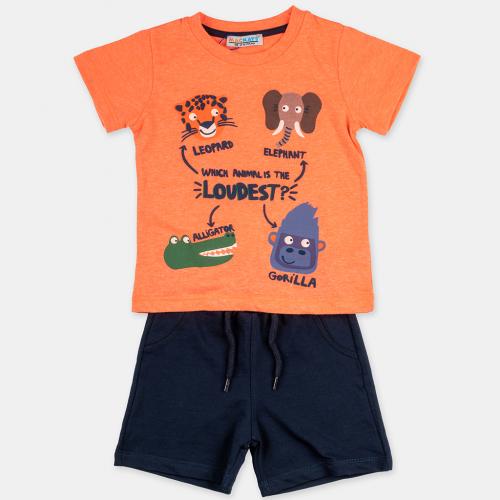 Детски комплект за момче Mackays Jungle тениска с къси панталонки
