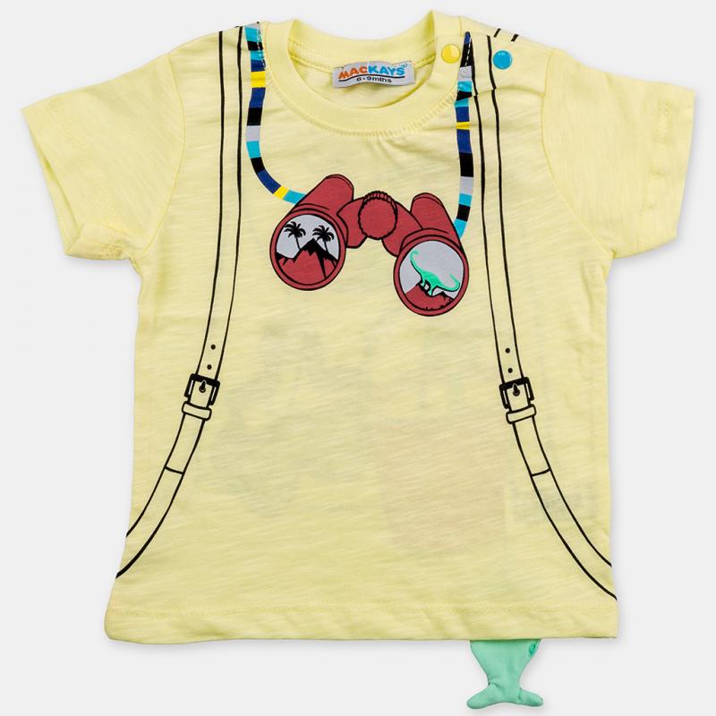 Childrens t-shirt For a boy  Fish   -  Yellow
