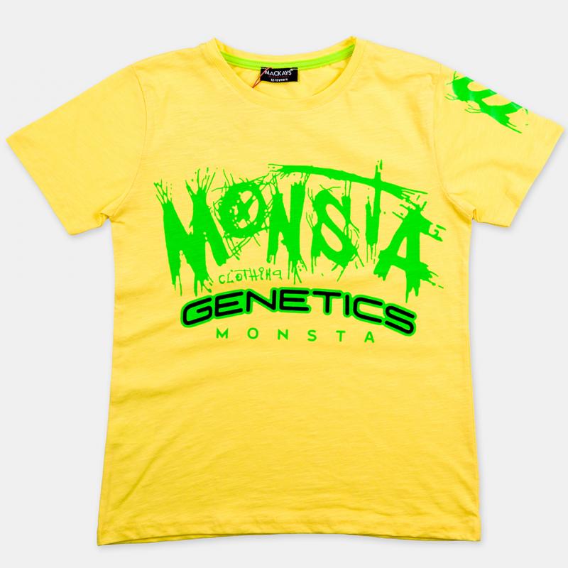 Детска тениска  момче Mackays Monsta - Жълта