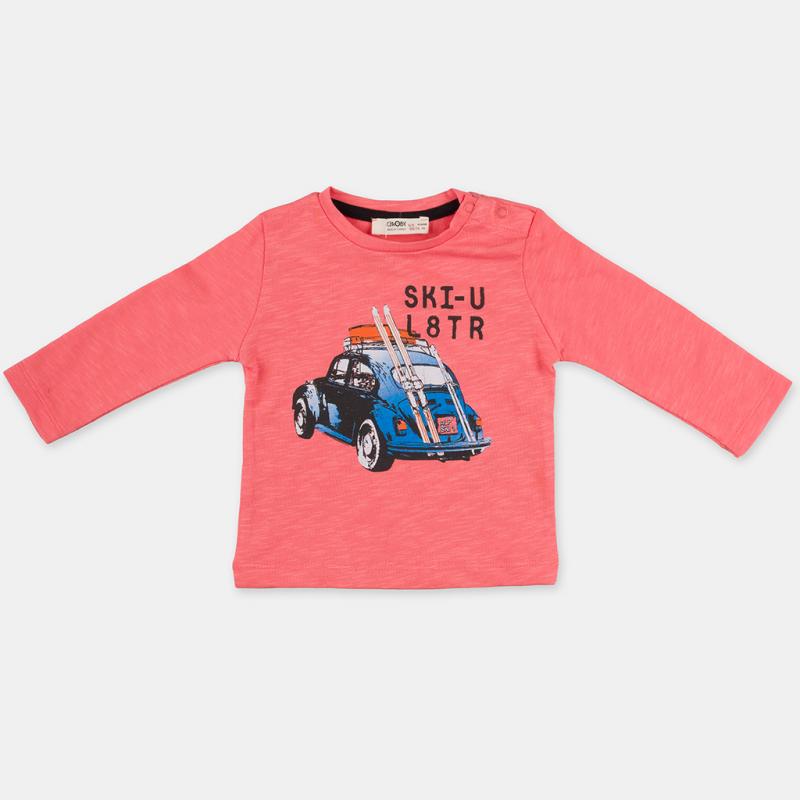 Παιδικη μπλουζα με σταμπα Για Αγόρι  Cikoby   Alp Ski  Ροζε