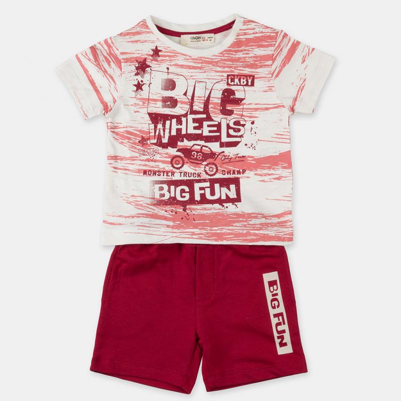 Childrens summer set For a boy  Big Fun  t-shirt with shorts