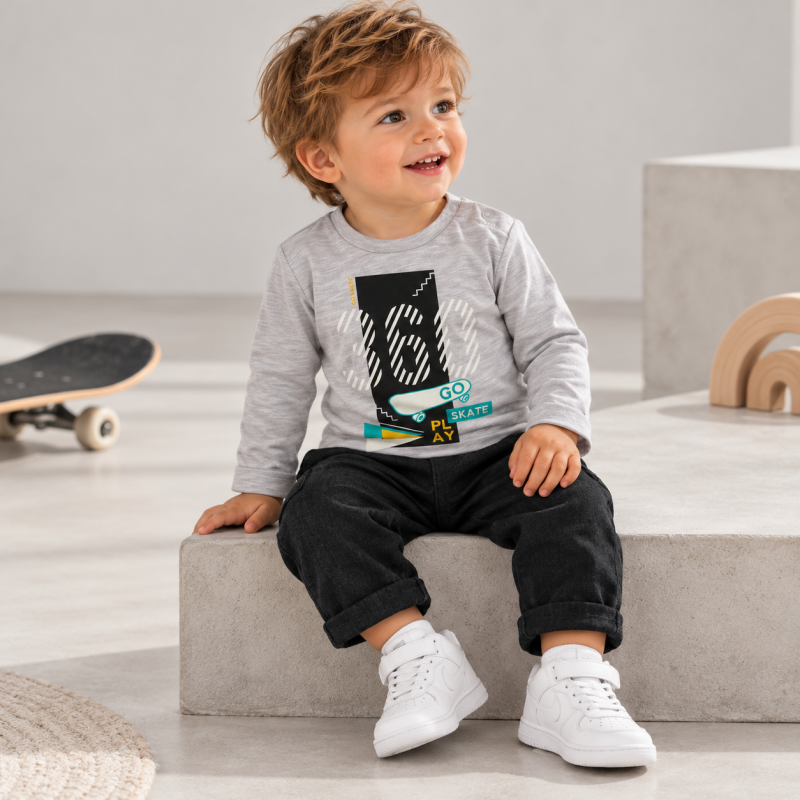 Детски комплект блу и панталон Cikoby 360 Skate Play Сив