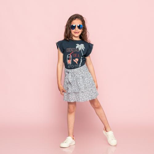 Παιδικό σετ Κοντομάνικη μπλούζα με φουστα  Cikoby Essentials