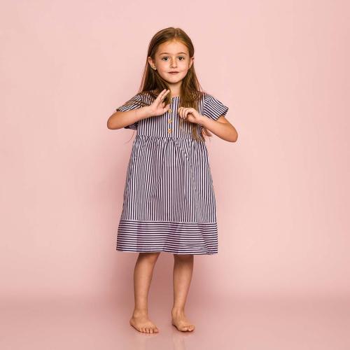 Детска лятна рокля с къс ръкав Cikoby Cute Лилава