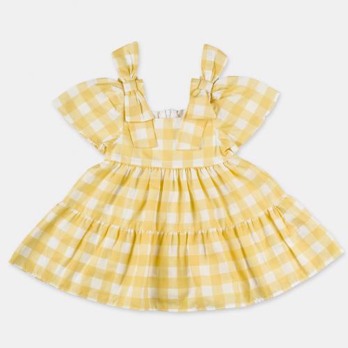 Детска лятна рокля без ръкав Cikoby Жълта