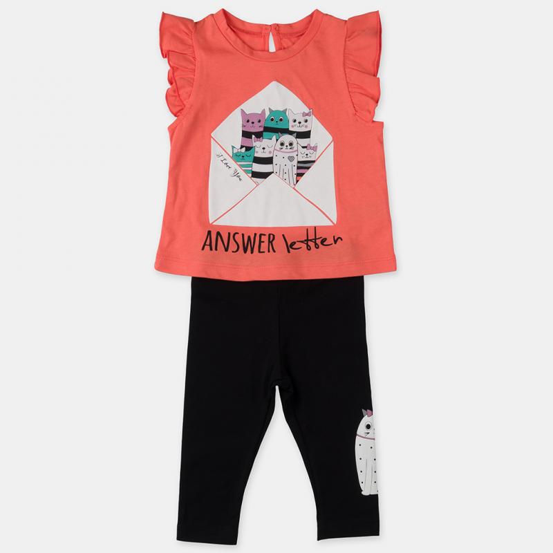 Childrens clothing set For a girl  Kittens  tank top and leggings