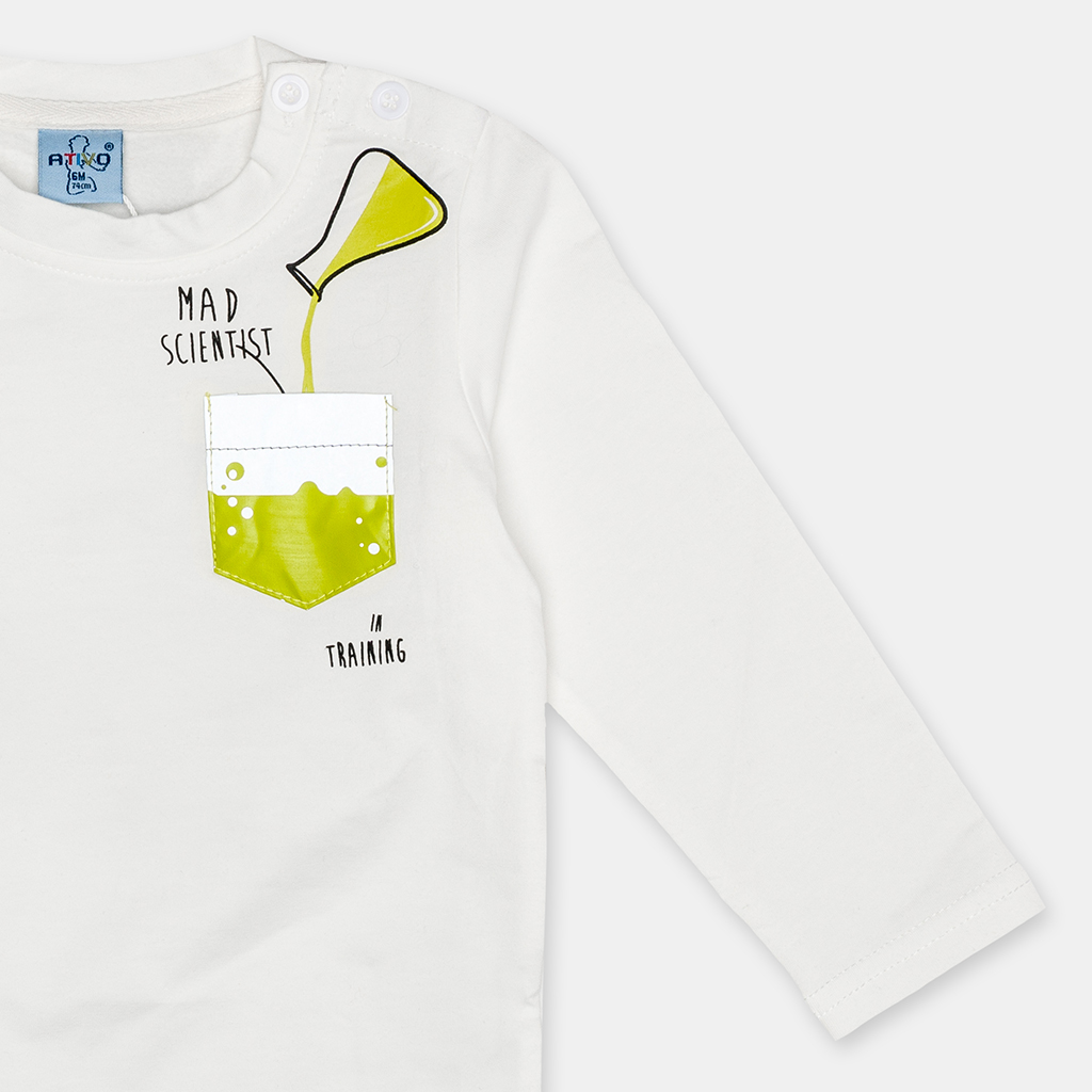 Παιδικη μπλουζα Για Αγόρι  Mad Scientist  ασπρα
