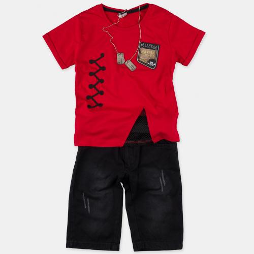 Παιδικό σετ Για Αγόρι 2 τεμαχια  MCM  κοντομανικο με κοντο τζιν παντελονι